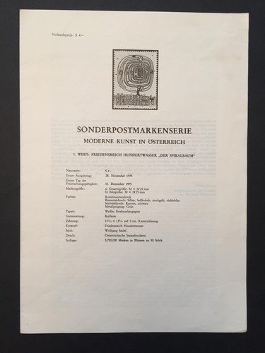 österreich sonderblatt 1975 - Österreich,