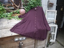 H&M Long Bluse Langarm Braun weit fallend in  Gr 2XL