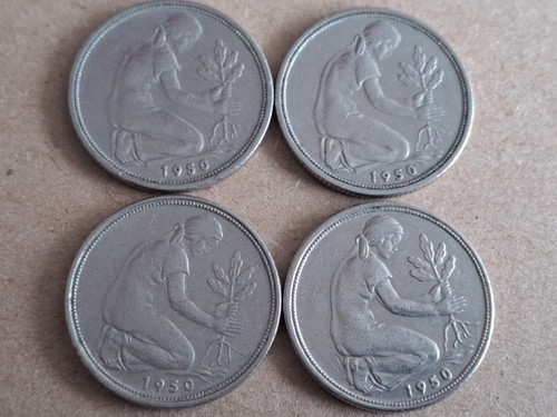 Münze pfennig 1950 - 4x,