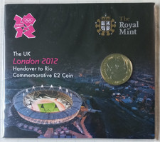 2012 Royal Mint Stempelglanz London Übergabe an Rio £2 Münze VERSIEGELT.