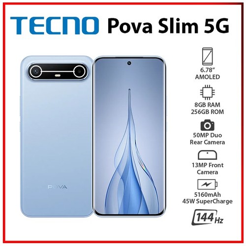 New tecno pova slim - new, 8gb+256gb