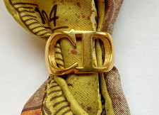 Christian Dior CD Tuchring Scarf Ring vergoldet vintage 1990er