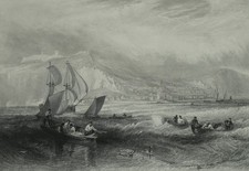 J.M.W. Turner R.A. Pinxit W. Miller LINE FISHING OFF HASTINGS P.Z