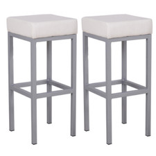 Barhocker 2er set weiß - barhocker,