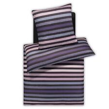 JOOP! Bettwäsche Tone 4103 5 Violett Streifen Gestreift Schwarz Lila Mako Satin