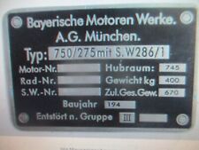 Typenschild Schild BMW R 75