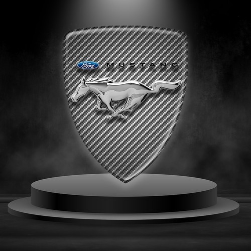 Mustang logo aufkleber - logo,