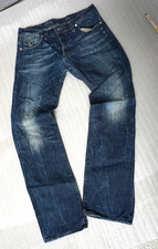 G-Star 3301 Morris Low Straight Jeans Hose Gr. 33/34 blau Herren (GS25-015)