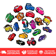 10x Cars Schuh Charms für Crox DIY Dekoration Zubehör Kind Cars Comiccar