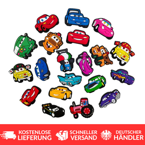 10x cars schuh charms - schuh, für