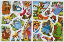Glanzbilder Oblaten scrap    MLP 1556 Disney Robin Hood RAR  24 cm