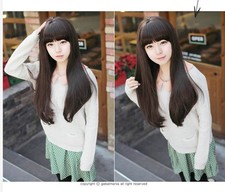 Damen Schwarz und braun lange