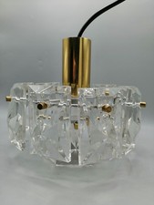 Kinkeldey Bleikristall 2x Deckenleuchten Ø 21 cm Messingrahmen