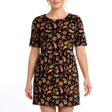 Paisley Cord Minikleid von