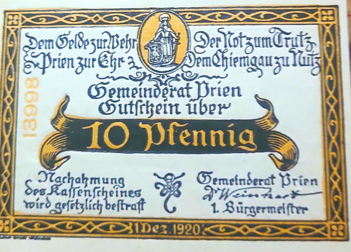 Notgeld prien chiemsee - notgeld,