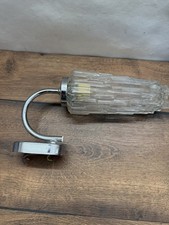 Vintage Wandleuchte Glas Chrom