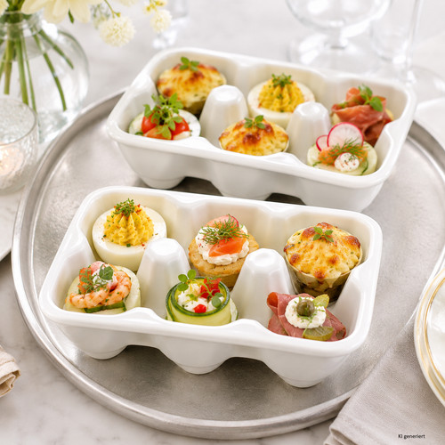 Creme eierkarton aus - creme,
