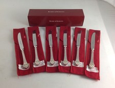 ROBBE & BERKING - Rosenmuster, 6 Obstmesser 800-er Silber