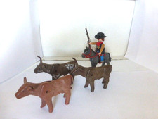 Playmobil Cowboy zu Pferd mit kleiner Rinderherde - gebraucht