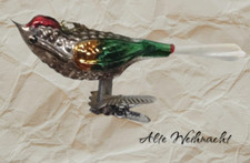 ❉Alte Weihnacht❉ Christbaumschmuck  VOGEL BUNT  Lauscha/Thüringen