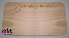 HB 55 - Kaffee Oma Name Holzbrett Holzbrettchen Lasergravur Frühstücksbrettchen