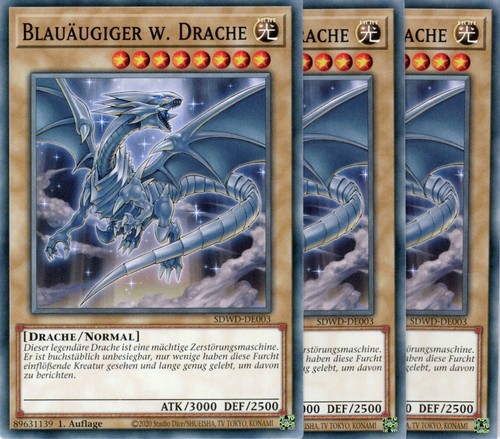 Yugioh blauäugiger w - yugioh, 3x