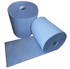 2x Rollen 3-lagig 38 cm breit Putztuch Papier-Rolle blau Putzpapier 1000 Blatt