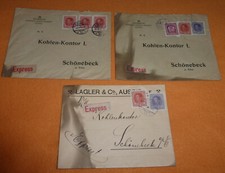 Bergbau Böhmen Lagler Aussig Lot 3 Briefe 1918 Kohlen Kontor Schönebeck Elbe
