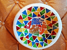 Tonschale Teller  Spiegel Glas Mosaik Handgefertigt Modern Design Art Punta Cana