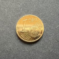 Goldene 1 Cent Münze