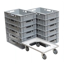 12 Stück graue Eurokasten E1