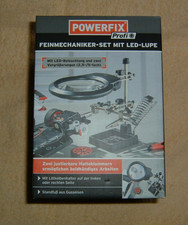 Powerfix Feinmechaniker Löthilfe Set LED Lupe dritte Hand NEU OVP Versiegelt