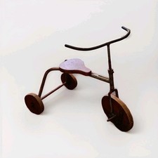 Antikes Dreirad für Kinder , Metall & Holz - 4,7 Kg - 