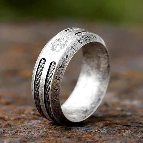 Edelstahl wikinger ring - wikinger,