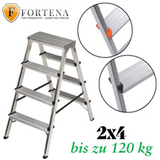 Trittleiter Stehleiter Leiter Doppelleiter Haushaltsleiter 2x4Aluleiter 120 kg