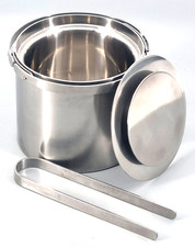 Stelton Eiskübel 1L Arne Jacobsen Cylinda Line Zange Danish Design Eiseimer (AP)