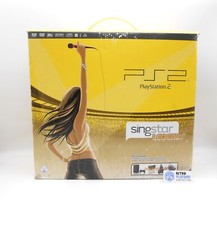 PS2 Slim OVP Singstar Edition Schwarz + Zubehörpaket Zustand: Gut /R6F15