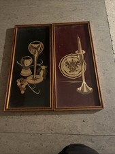 DDR Kunstgewerbe Strohbild