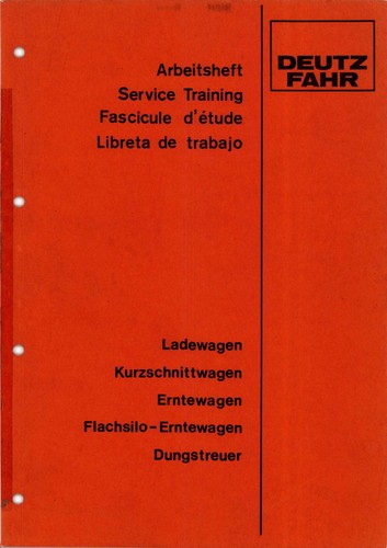 Arbeitsheft deutz fahr - deutz,