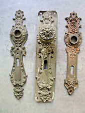 3 Origin Türbeschlag Eisen+Kupfer 1880 Langschild Engel+Teufel Gründerzeit Antik