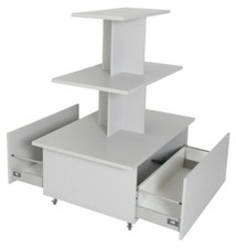 Pyramidentisch m. Schubladen