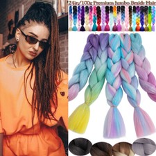 Box Braids Jumbo Extensions Bunte Flechten Haarverlängerung Zopf Haarteil Ombre