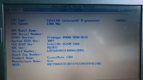 Laptop acer travelmate - laptop,