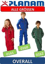 Planam Kinderoverall Rallyekombi Schutzanzug Blaumann Baumwolle 