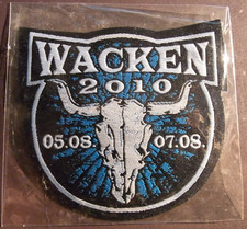 Aufnäher Patch WACKEN WOA 2010  ca 80 x 72 mm