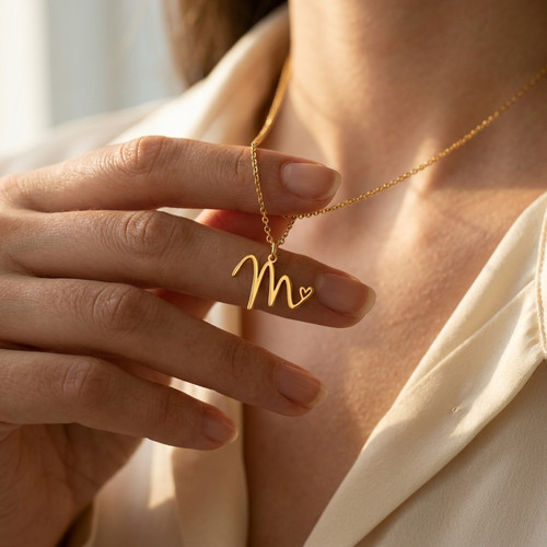 Personalized initial necklace - personalized,