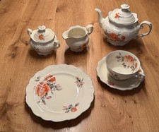 TOP Schumann Bavaria Porzellan Teeservice - 8 teilig Rosendekor