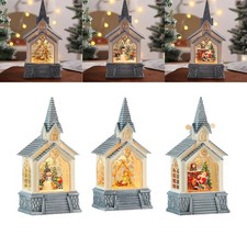 Glitzernde Weihnachts Spieluhr Nachtlicht für Kaminsims Nachttisch Kamin