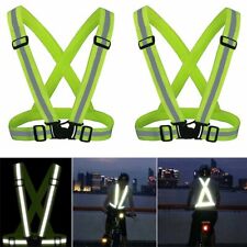 2x Warnweste Fahrrad Weste Reflektierende Sicherheitsweste Laufen Reflektorweste