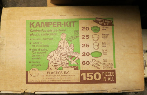 Vintage camping geschirr kit - vintage, camping-geschirr-kit